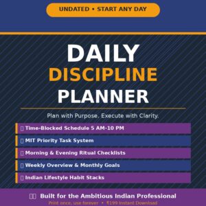 Daily Discipline Planner (Undated)